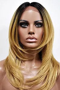 MD-SXLF-GLYN: 100% HUMAN HAIR BLENDED SWISS LACE FRONT WIG - Click Image to Close